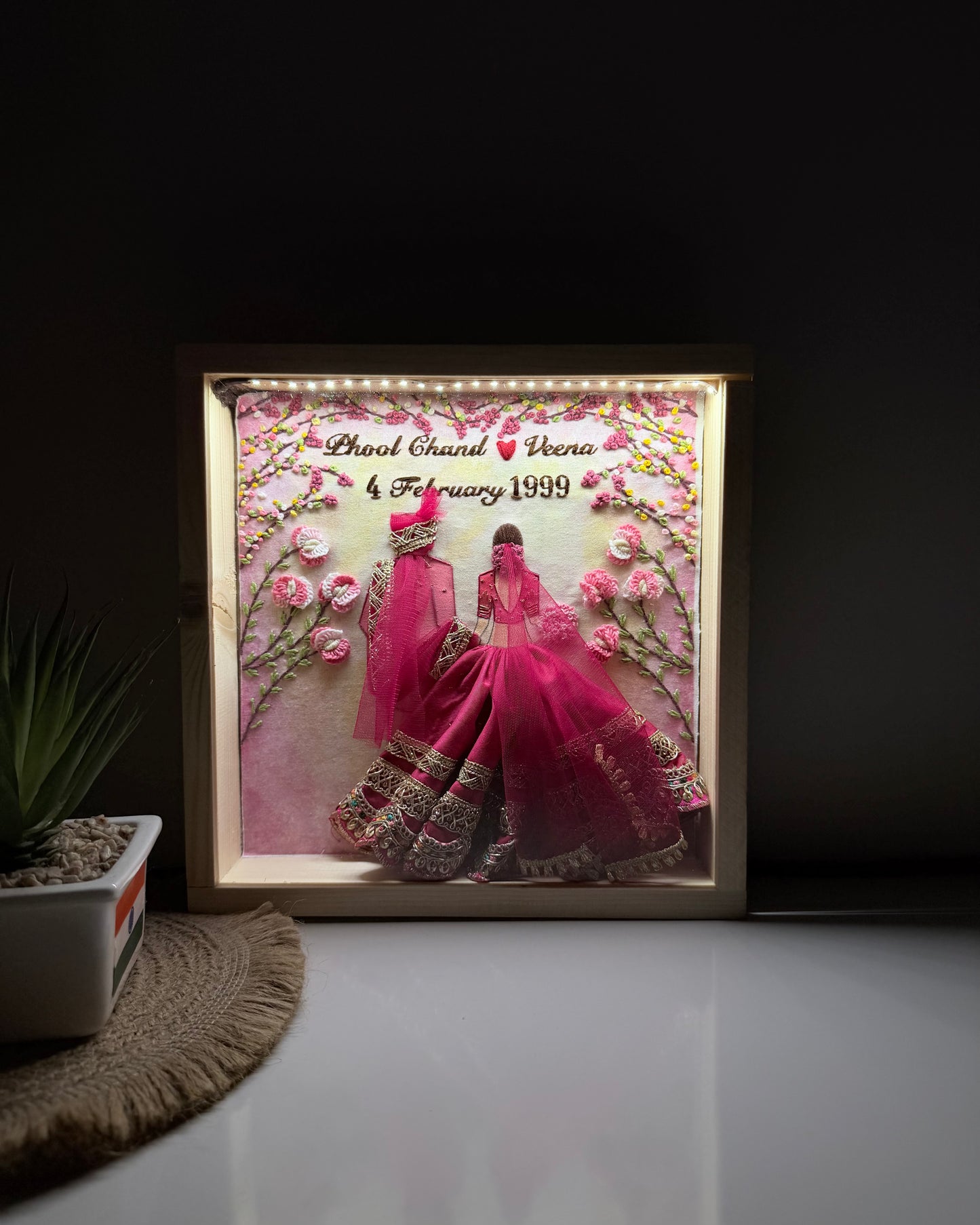 Personalized LED Hoop Art Frame