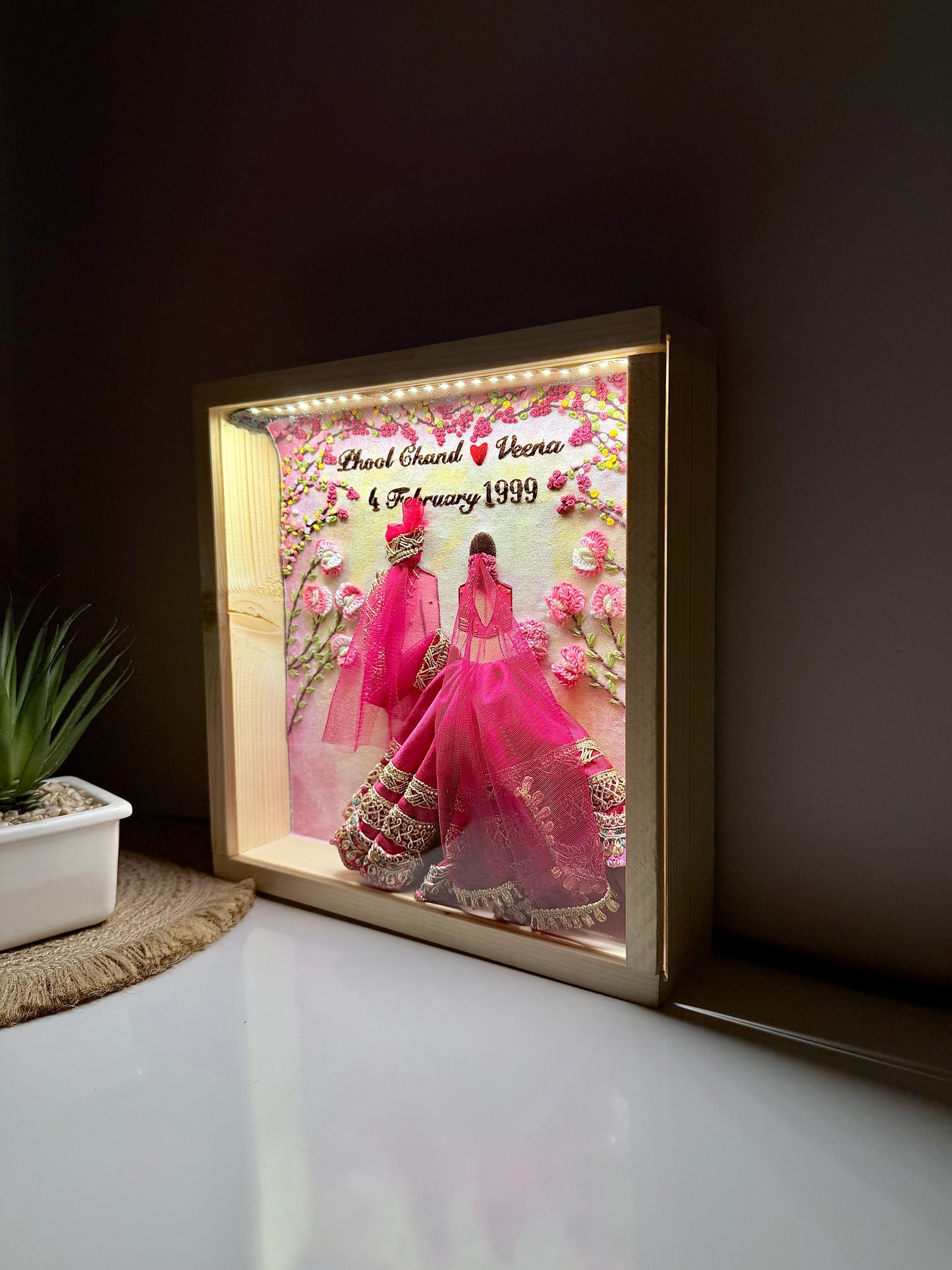 Personalized LED Hoop Art Frame