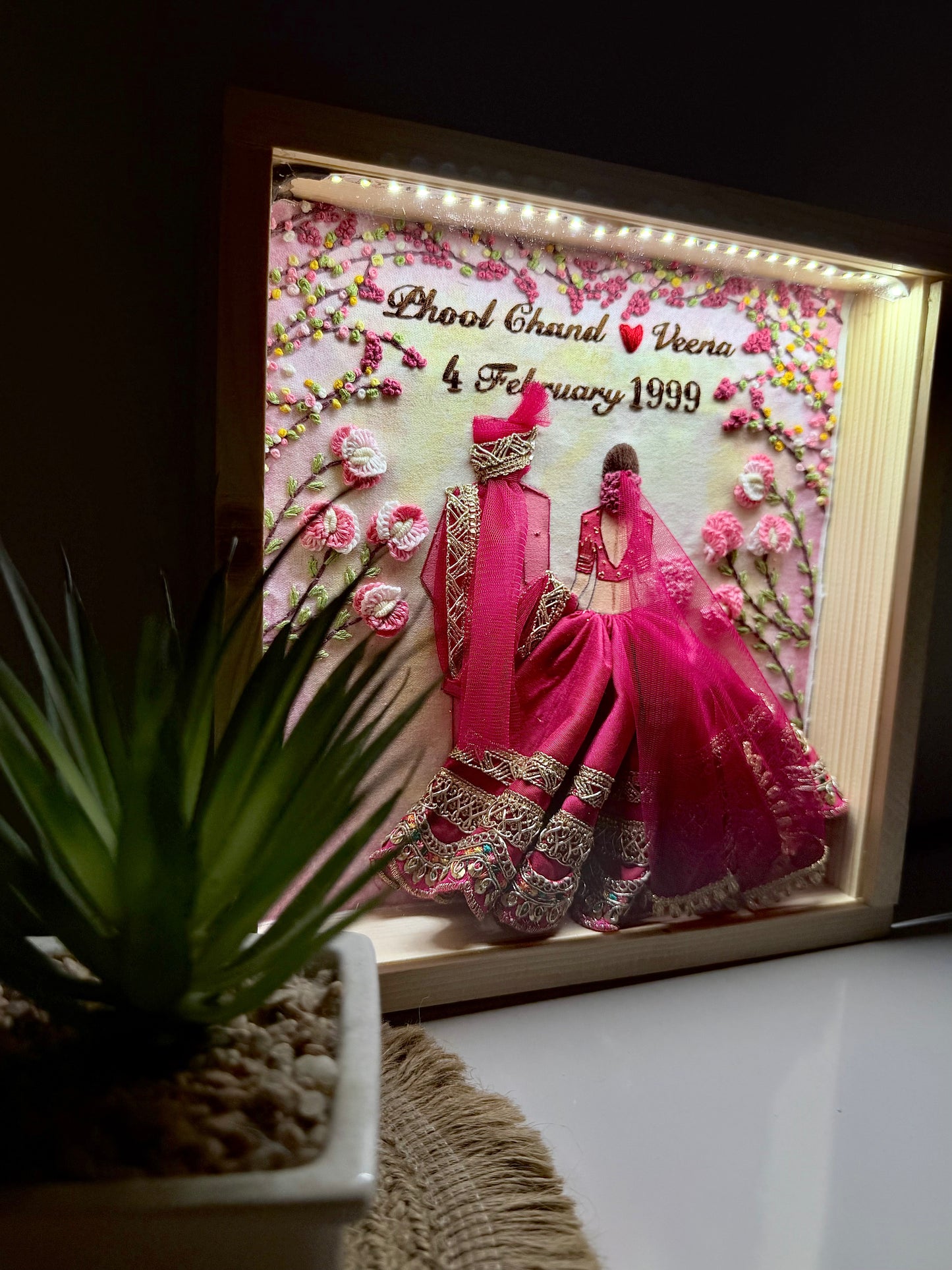 Personalized LED Hoop Art Frame