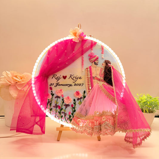 Date Reveal Hoop Art